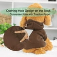 thumbnail image 6 of Dog Sweatshirt Hooded Pet Spring/Fall/Winter Clothes Warm Coat for Small and Medium Dogs Brown L, 6 of 7