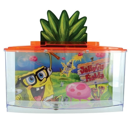 Spongebob Betta Goldfish Fish Tank, HOLDS 0.7 GALLONS OF WATER: perfectly sized for a betta or a goldfish By Penn