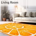 thumbnail image 2 of ODIKA 3'x5' Machine Washable Non-Slip Area Rug, Unique Fruit Slice Non Slip Absorbent Door High Traffic Rug, Orange, 87320, 2 of 7