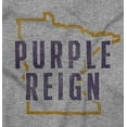 thumbnail image 2 of Minnesota Purple Reign State Shape MN Plus Size Crewneck Graphic Tee Shirt Brisco Brands 2X, 2 of 5