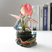 WHAMVOX 15 X11x8cm Resin Flower Pots Small Cute Planter Plants Artificial