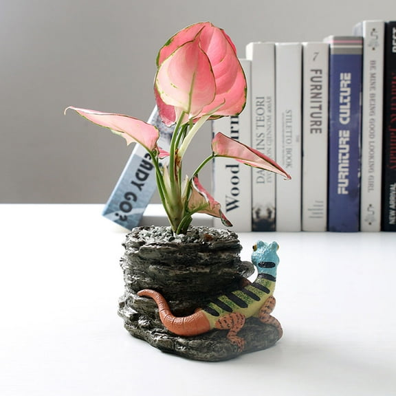 WHAMVOX  15 X11x8cm Resin Flower Pots Small Cute Planter Plants Artificial