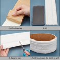 thumbnail image 5 of 90x3in Peel Stick Foam Molding White Baseboard Trim Self Adhesive Crown Flexible Foam Mirror Wallpaper Sticky Border 3D Wall Edging Lines Foam Base for Hotel Home DIY Decoration, 5 of 8