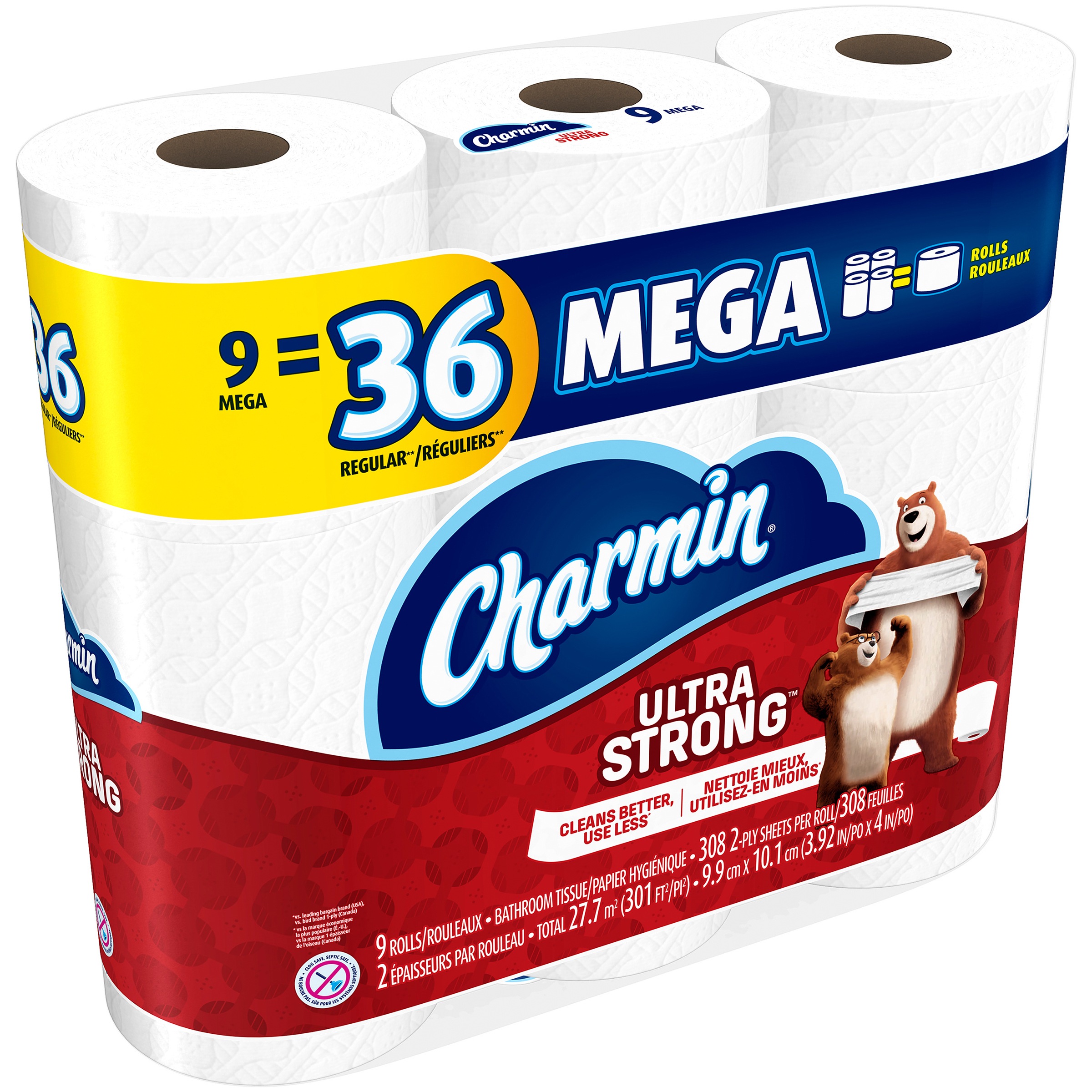 Charmin Ultra Strong Toilet Paper 9 Mega Rolls by Procter & Gamble Company