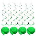 thumbnail image 1 of 18uds Verde Fiesta Colgante Doble Tira Colgante Decoraciones Plástico Techo Serpentinas Fiesta Decoraciones para Cumpleaños Fiesta con Colgar Etiqueta Cuerda, Gancho, 1 of 7