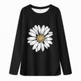 thumbnail image 4 of HCNTES Girls Long Sleeve T Shirts 10-12 Crewneck Fall Tee for Girls Trendy Basic Top for Girls Cotton Striped Colorblock Girls Sweatshirts(Black,5-6 Years), 4 of 4