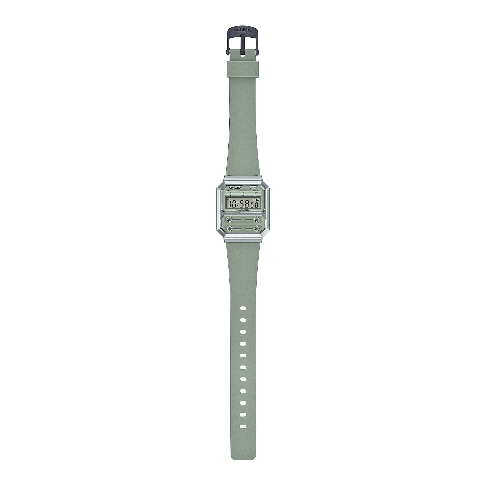 Casio A100WEF-3A Vintage Digital Green Resin Band Unisex Watch