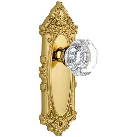 Grandeur Gvcchm_Prv_234 Grande Victorian Solid Brass Rose Privacy Door Knob Set - Brass