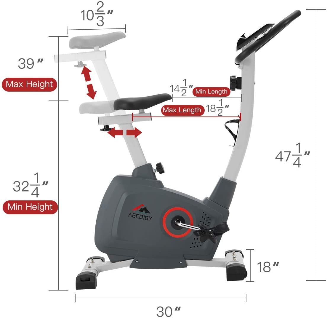 Aecojoy Magnetic Resistance Exercise Bike 8 Level Magnetic Indoor Cycling Bike Led Monitor Exercise Bike With Leather Resistance Pad Comfortable Seat Cushion Walmart Com Walmart Com