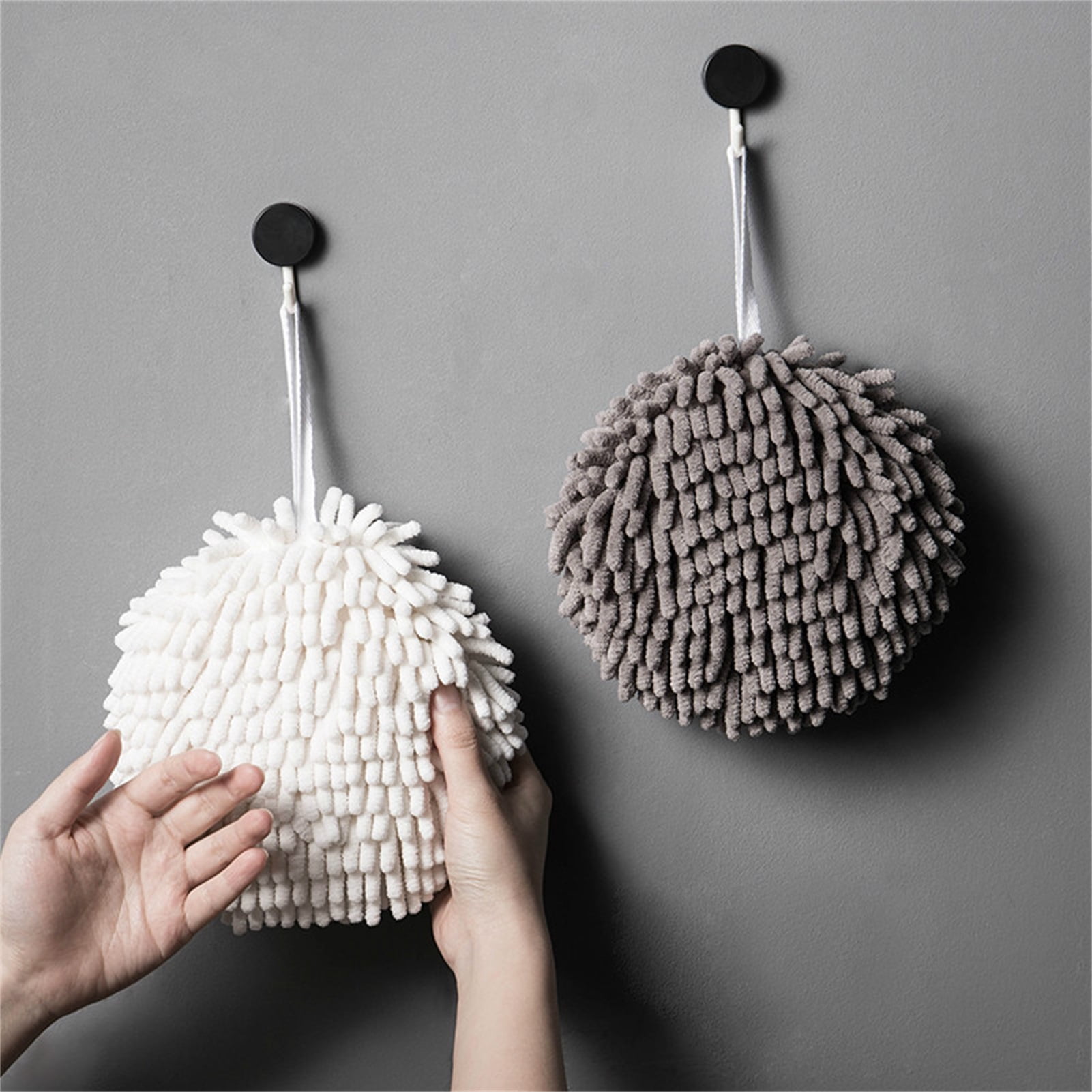 1pc Hand Towel Water Absorbent Hanging Quick-drying Hand Towel for Bathroom 