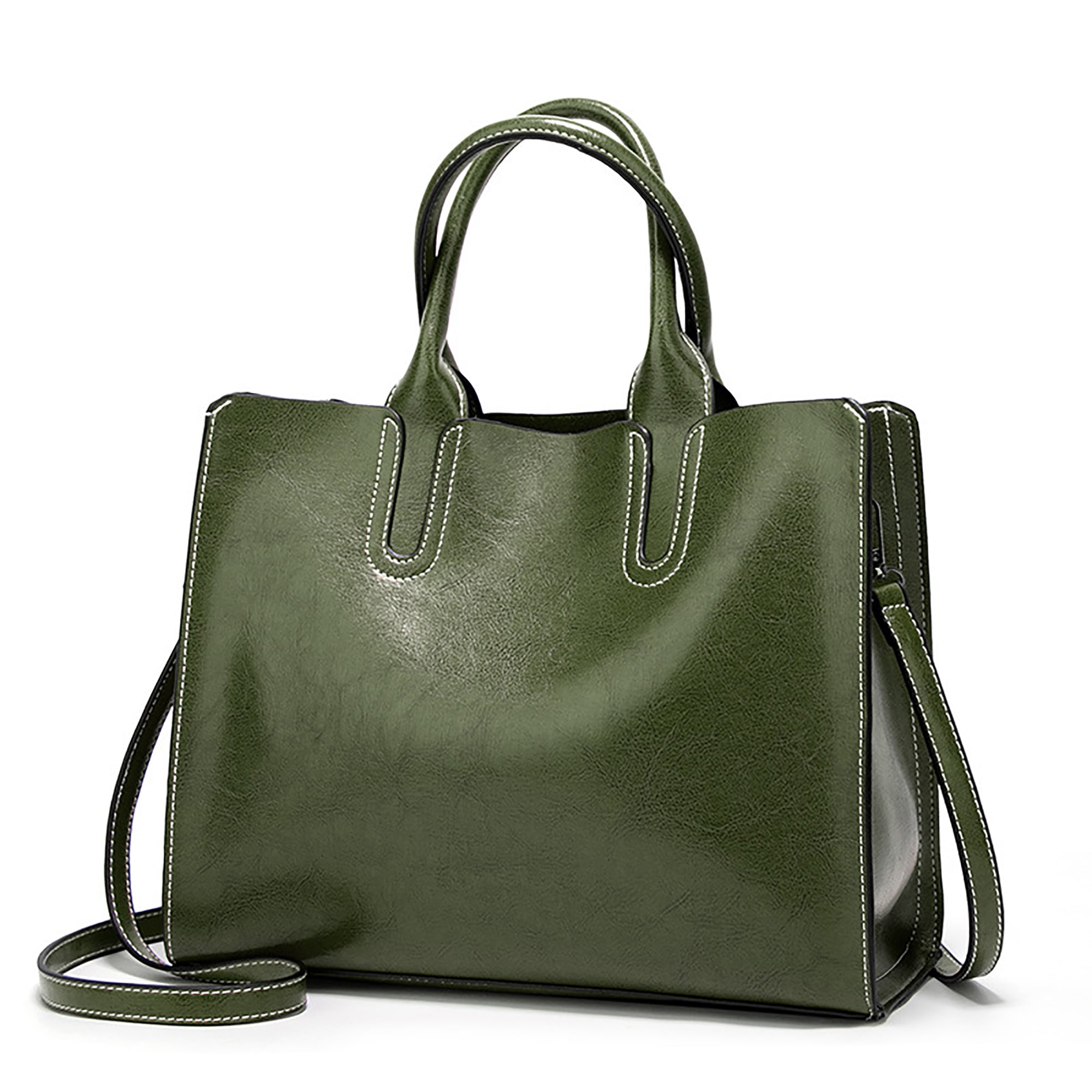 olive green leather bag