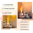 thumbnail image 2 of 1 mini humidificador de niebla fría rosa – Luz con efecto de llama – Bonito humidificador de aire ultrasónico portátil para dormitorio, oficina, coche, habitación de niños. Pequeño cohete cápsula USB., 2 of 5