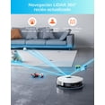 thumbnail image 2 of ILIFE Robot Aspirador, Navegación Láser Inteligente y Mapeo de Múltiples Suelos,5000Pa,150 min,Compatible con 2.4GHz WiFi/Alexa/Google, Ideal para Pelo de Mascota,Suelo Duro y Alfombra de Pelo (A30), 2 of 5