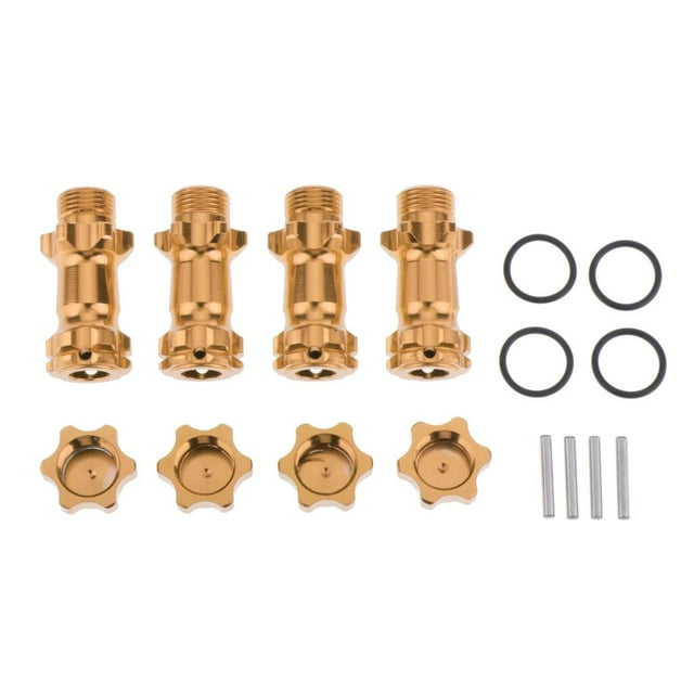 HSP 94087 1/8 RC Car Parts Alloy 17mm Wheel Hex Hub to 30mm Extension Adapter dorado
