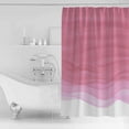 thumbnail image 2 of Shower Curtain, Pink Gradient Stripe Waterproof Shower Curtain Set with Hooks for Bathroom Showers,Stalls and Bathtubs,72x72In Modern Ombre Geometric Wave, 2 of 8