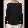 thumbnail image 4 of Blusas de Larga para Mujer, Blusas Informales de Negocios, Elegantes, para el Trabajo, la Oficina, Camisas Holgadas de Verano, Conjuntos de Moda 2025 Negro XXL, 4 of 8