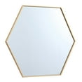 thumbnail image 6 of Metal frame hexagon mirror 38 inch in Brass, 6 of 12