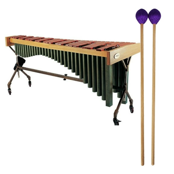 IDEANATEGRATE 1 Pair Marimba Mallets in Purple for Mallet Percussion Sticks 42Cm Long Handle Round Head
