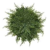 15.7 Inch Round Cedar Wreath Placemats,Christmas Greenery Placemats,Artificial Cypress Place Mats,Artificial Xmas Thermal Insulation Dining Table Mat for Xmas Winter Party Dining Decor(Green)