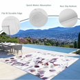 thumbnail image 3 of Purple Grey Leaves Outdoor Rug for Patio/Deck/Porch, Non-Slip Large Area Rug 4 x 6 Ft, Summer Botanical Pastoral Watercolor Indoor Outdoor Rugs Washable Area Rugs, Camping Rug Carpet Runner, 3 of 8