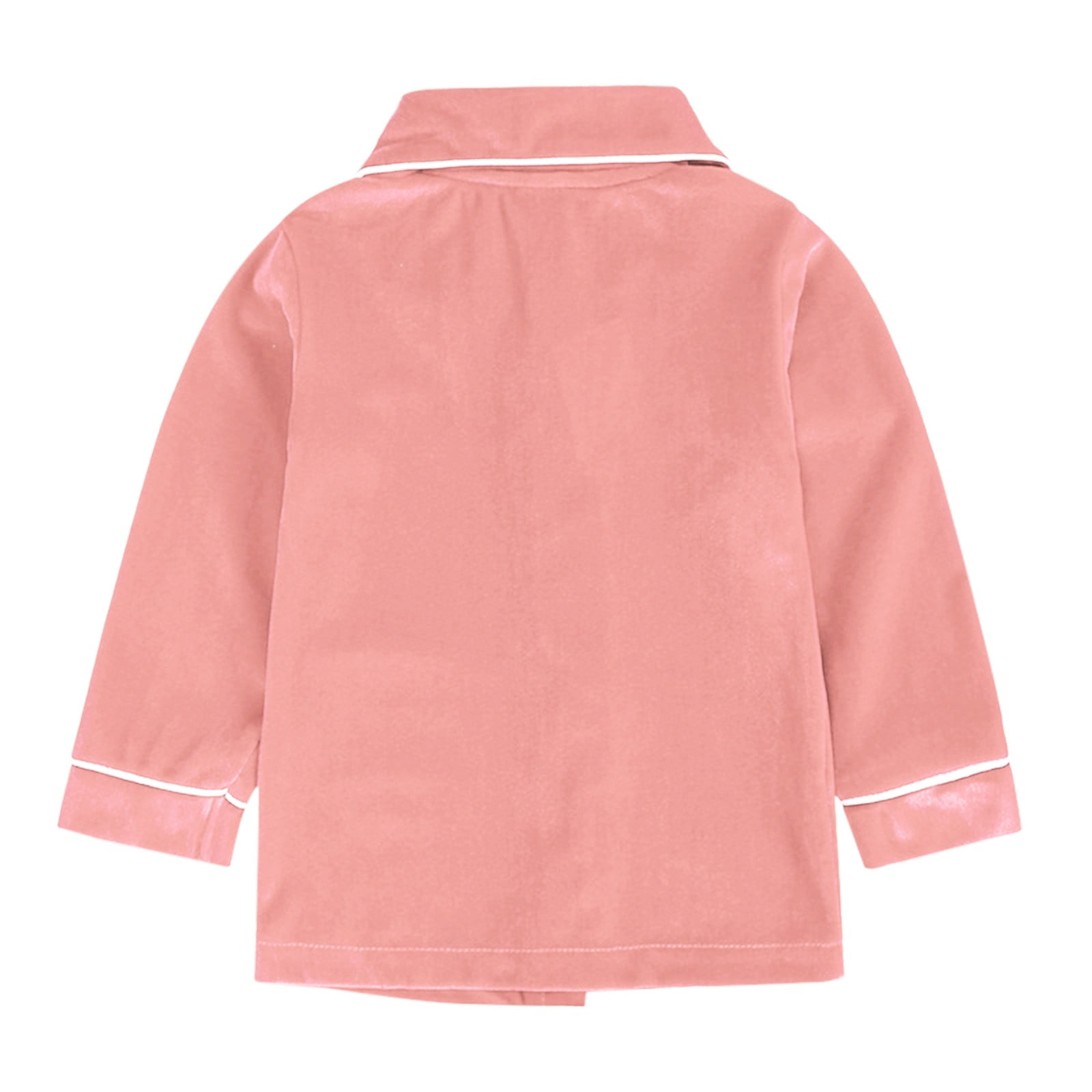 Ruyang Boys Girls Christmas Velvet Clothing Set Baby Cute Thermal 2 Piece Outfits Button Down Long Sleeve Shirts Pants Set