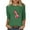 Olive Green, variant on Womens Basic Graphic Tees Great Britain Uk Flag T-Shirts Casual 3/4 Sleeve T-Shirts Crewneck Cute Tunic Tops Loose Fit Pullover Blouses Pink
