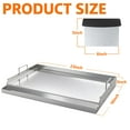 thumbnail image 2 of Food Grade Stainless Steel Griddle for Gas Grill, Multi-Functional Stove Top Griddle with Grease Groove, Flat Griddle Pan for Camping, Tailgating, Parties, 23＂×16＂, 2 of 9