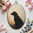 thumbnail image 7 of Canvas Wall Art Vintage Rustic Hunting Dog Wildflower Meadow Farmhouse Animal Nature Oval Framed Canvas Prints Hunting Theme Wall Hanging Decor for Cabin Lodge 8.6"x11.4", 7 of 7