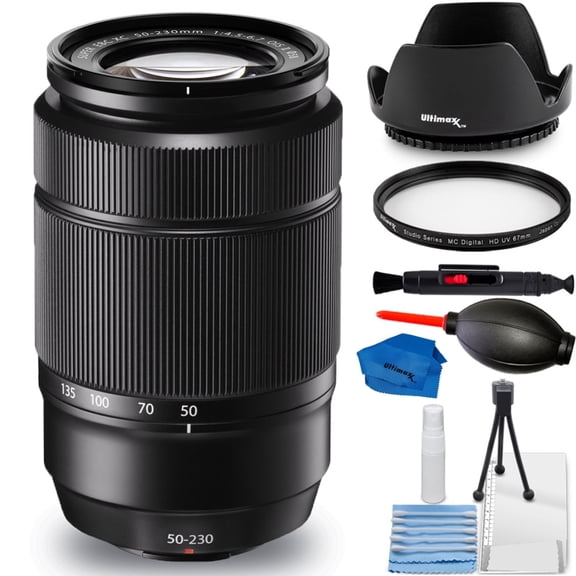 Fujifilm XC 50-230mm F/4.5-6.7 OIS II Lens, Black, 7-Piece Accessory Bundle