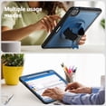 thumbnail image 5 of ELEHOLD Case for Apple iPad Pro 11 2022/2021/2020/2018/air4 10.9/air5,Soft TPU Rugged Durable Case with 360° Rotating Hand Strap & Foldable Hidden Stand & Pencil Holder,Navyblue, 5 of 10