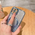 thumbnail image 5 of for iPhone 15 Plus Magnetic Gardient Glitter Case, Plating Bling Cute Case Compatible with MagSafe for Women Girls Full Camera Protector Back Cover for iPhone 15 Plus 6.7 Inch Light Blue, 5 of 14