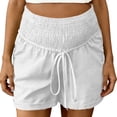thumbnail image 4 of Miqool Maternity Shorts with Pockets Over The Belly Drawstring Casual Pregnancy Shorts for Athletic Yoga Workout, 4 of 9