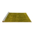 thumbnail image 2 of Ahgly Company Machine Washable Indoor Round Oriental Yellow Industrial Area Rugs, 8' Round, 2 of 4