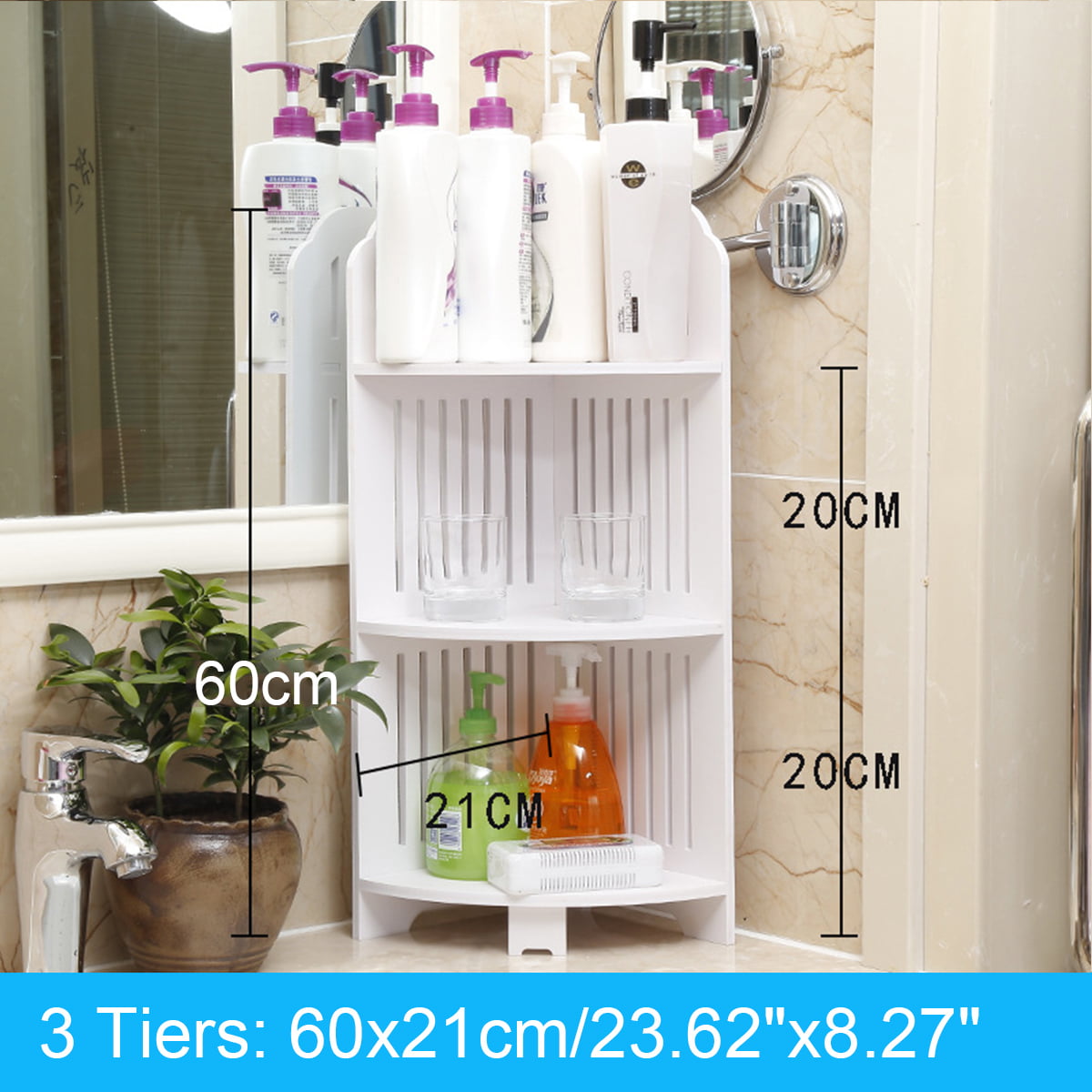 2/3/4 Tier Bathroom tub Shower Caddy Holder Corner Rack Shelf Organizer Kitchen 