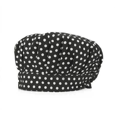 Kakadu Canvas Hat - Opromo Child's Cotton Canvas Adjustable Chef Hat- Various Colors-Black Dot-M