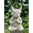 thumbnail image 3 of Estatua Bulldog Meditación Resina Adornos Impermeables Regalo Navidad Jardín, 3 of 9