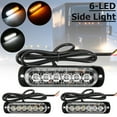 thumbnail image 1 of 6-LED Emergency Beacon Warning Hazard Flash Strobe Side Light Bar For Car Truck, 1 of 14