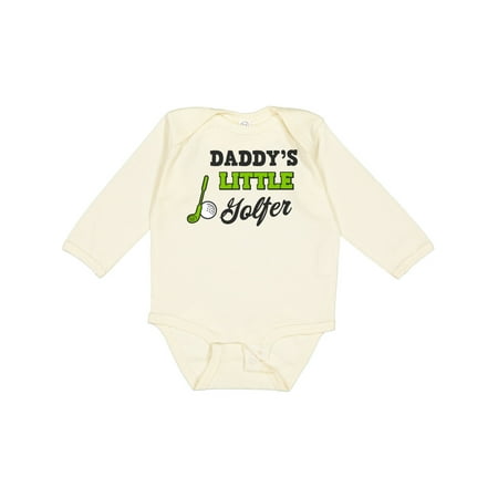 

Inktastic Daddys Little Golfer with Golf Club and Ball Gift Baby Boy or Baby Girl Long Sleeve Bodysuit