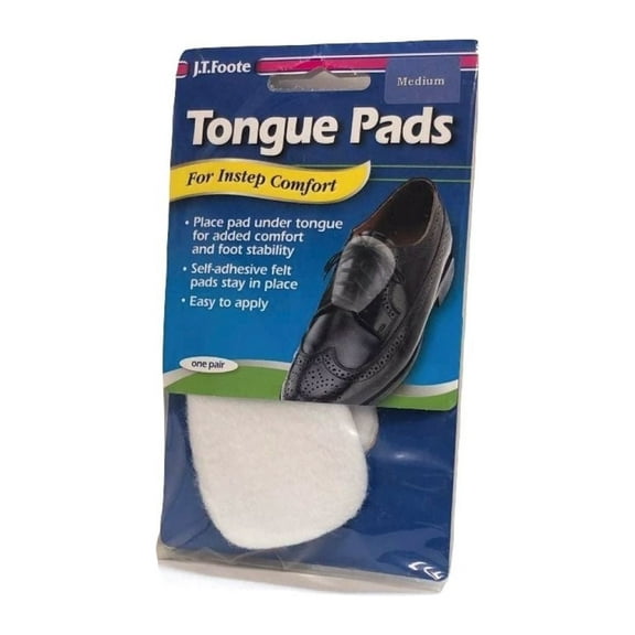JT Foote Tongue Pads for Instep Comfort, Medium