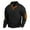 Black, variant on BXINGOHAI Men's Quarter Zip Pullover Quilted Sweatshirt Pullover Long Sleeve Stand Collar Sweater Color Block Sweatshirt Black,S