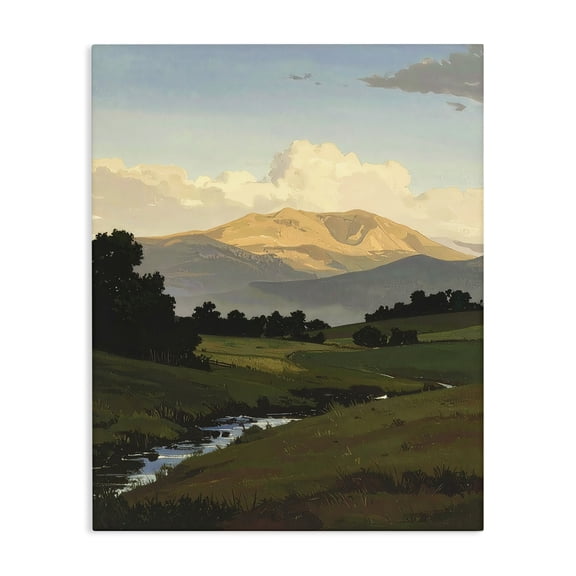 Stupell Industries Contemporary Across The Valley Nature Canvas Art, 16 x 20, by Alonza Saunders