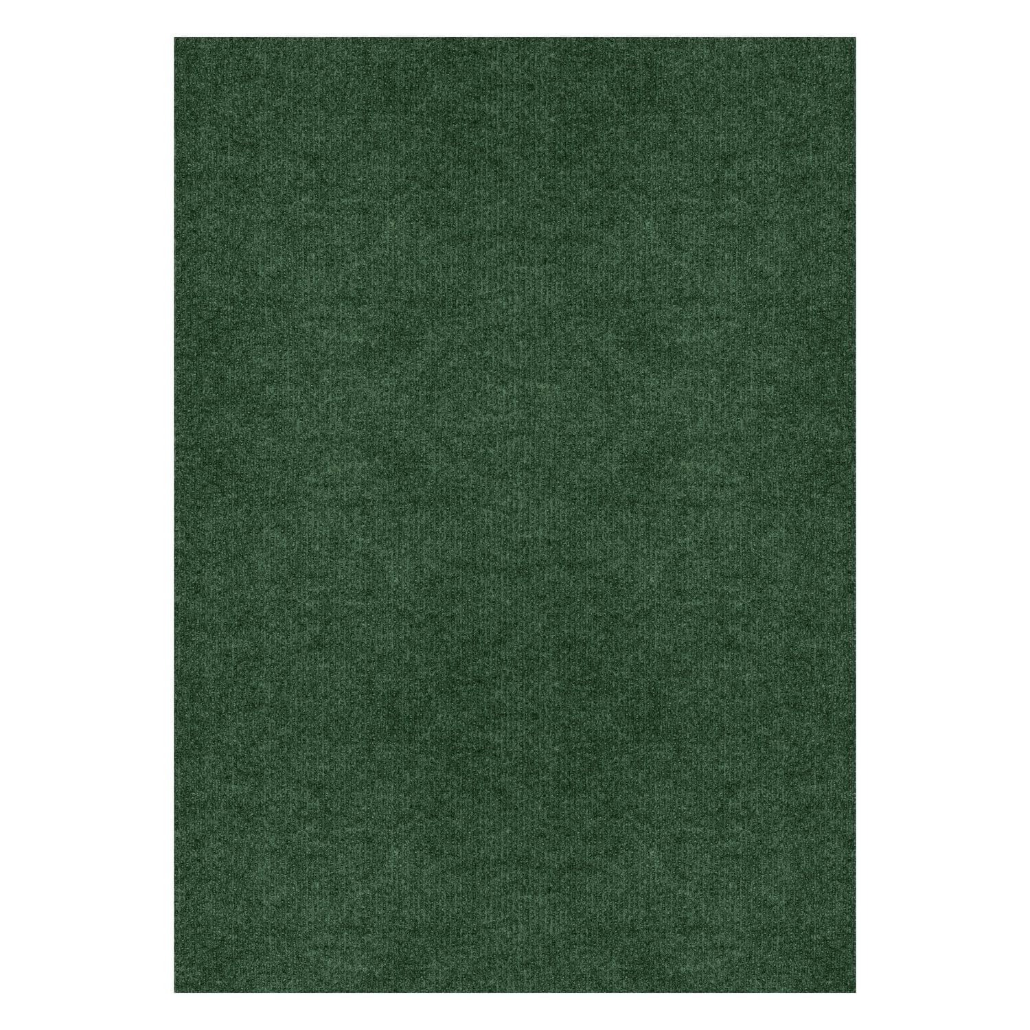 6 ft x 8 ft Green Needlepunch Indoor Outdoor Patio Rug