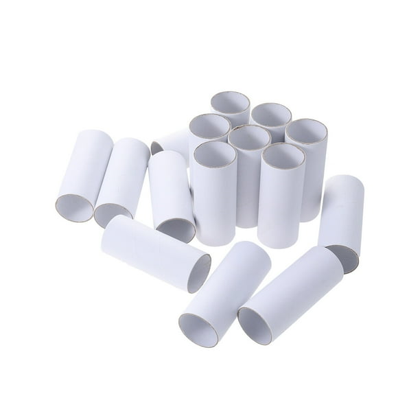 15 rollos de cartón para manualidades, creativos y divertidos, para pintar (blanco)