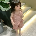 thumbnail image 6 of Baby Girl Outfits Summer Toddler Sleeveless Checked Suit Dress Soft Comfy Daily Wear Outfits Girl Baby Clothes A 6 Years-7 Years, 6 of 6