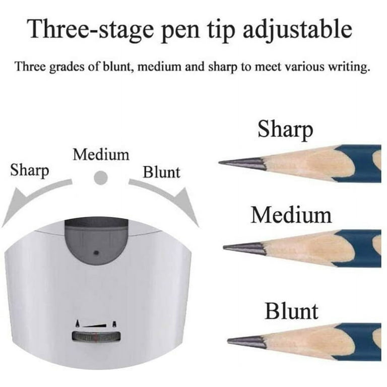 Large Electric Pencil Sharpener, USB Rechargeable Pencil Cutter for 6-12mm  Pencils Automatic Heavy Duty Mechanical Pencil Sharpener for Artists, Kids  