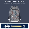 thumbnail image 5 of FORMRS School Backpack 17" Student Travel Bag with Laptop Compartment, Beige Whimsical Leaves, 5 of 7