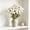 White, variant on Faux Dried Chamomile Flowers Bouquet, 14 Heads Artificial Silk Floral s Fall Wedding Centerpiece, UV Resistant 13.8" Long Boho Home Table Vase Decor