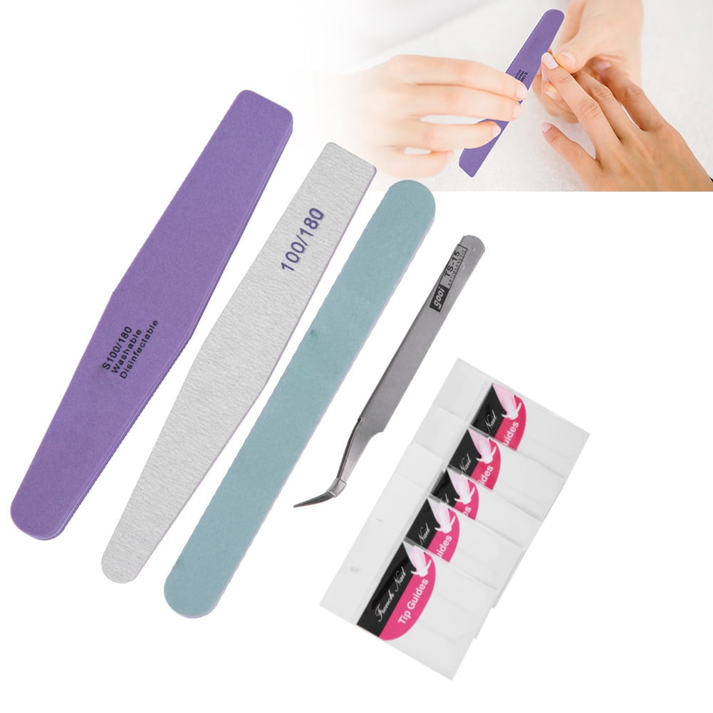 TOPINCN Manicure Tool, Nail File, 5Pcs Professional Nail Art Manicure