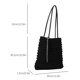 thumbnail image 5 of Bolso Bolso plisado Moda Shopper Color sólido Damas Simple Negro, 5 of 8