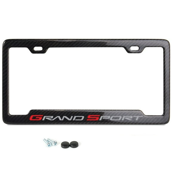 C6 Corvette License Plate Frame Carbon Fiber Grand Sport & Notched Frame